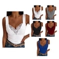 thumbnail image 4 of Camisetas sin mangas de encaje,Camisetas sin mangas de encaje para mujer Blusa sin mangas de encaje Camisetas sin mangas Claridad notable, 4 of 6