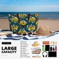 thumbnail image 5 of Wukai Sunflowers Print Zipper Bag,large Beach Tote Bag,Waterproof Sandproof Bag,Grocery and Picnic Tote Travel Bag, 5 of 5