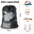 thumbnail image 2 of Bolsa De Lavandería De Malla Con Cierre De Cordón, Para Abrigo, Sábana, Lencería (Negro), 2 of 4