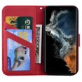 thumbnail image 5 of SaniMore for Samsung Galaxy S24 Ultra Case, PU Leather Flip Folio Cover with Stand, Card Slots, [Lovely Pet Magnetic Clasp] Full Protetcion Shockproof TPU Wallet Shell for Samsung S24 Ultra, Red, 5 of 10