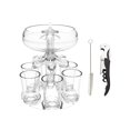 thumbnail image 1 of Dispensador de 6 vasos, dispensador automático de vino, dispensador transparente, herramienta de barra para juegos de beber de vacaciones Abridor de cepillo de 6 tazas Gloria dispensador de vino, 1 of 9