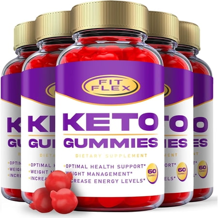 (5 Pack) Fit Flex Keto ACV Gummies -Apple Cider Vinegar Supplement for Weight Loss - Energy & Focus Boosting Dietary Supplements for Weight Management & Metabolism - Fat Burn - 300 Gummies