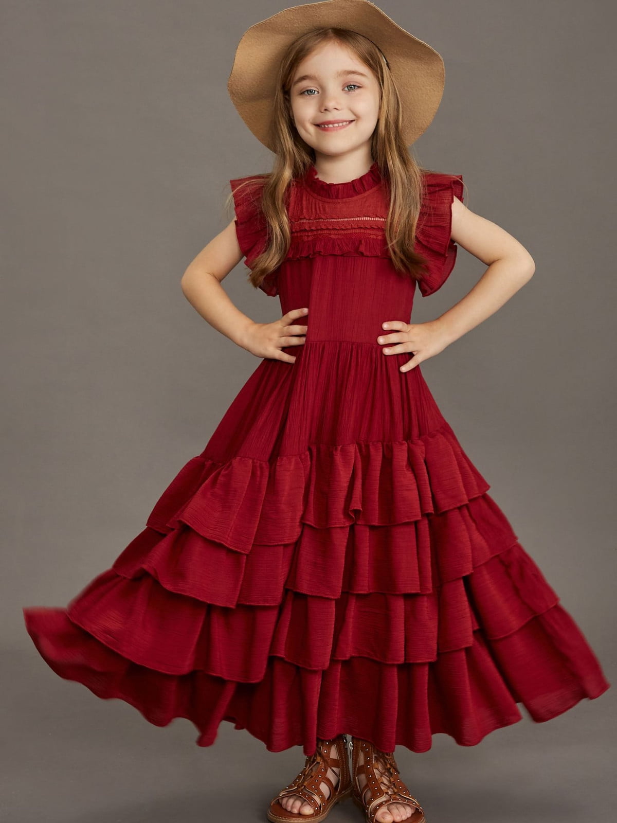 Wdgfv Elegant Off Shoulder Girls Dresses Tutu Skirt For Wedding Party Pageant Casual Wear Floral Appliques Gown