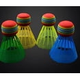 thumbnail image 1 of Paquete de 10 volantes de bádminton, volantes de bádminton estables y duraderos de nailon, para entrenamiento deportivo en interiores y exteriores, pelotas de bádminton, 1 of 5