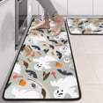 thumbnail image 2 of Kitchen Rugs Sets Of 2,Halloween Ghosts and Witchy Elements Anti Fatigue Kitchen Mat Rugs Non Slip Washable,Decorative Kitchen Floor Mats for Kitchen,Sink,Laundry,17"x47"+17"x47", 2 of 5