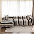 thumbnail image 4 of CJC Plush Velvet Sectional Couch Covers, 2pcs Stretch Sofa Covers with 2 Pillowcases for L Shape Corner Sofa Furniture Protector (Black, 3 Seat + 3 Seat), 4 of 13