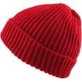 thumbnail image 3 of Ribbed Beanie Thick Cuffed Ski Hat Skully Winter Ski Cap, 3 of 5