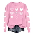 thumbnail image 7 of Fnooota Women Valentine's Day Sweatshirts, Casual Graphic Crew Neck Pullover Long Sleeve Tops Pink Size M, 7 of 7