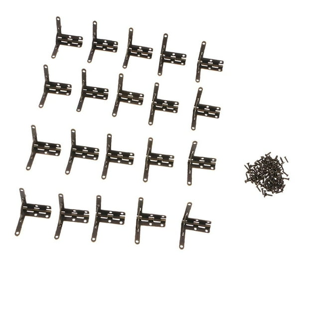 GUOOL 20pcs Hinge Doors Hinge for Jewelry Cabinet Bronze