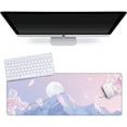 thumbnail image 2 of Pink Extended Mouse Pad Large XXL Mouse Mat 31.5" x 11.8" Desk Pad Laptop Computer Mousepad with Non-Slip Rubber Stitched Edges for Office, Work, Game, 2 of 6