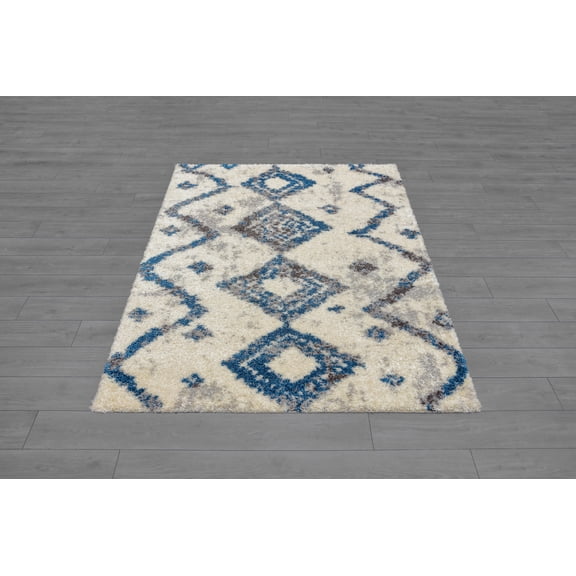 Florence Cream Navy Geometric Modern Contemporary Area Modern Contemporary Area Rug Tapis Carpet For Living Room Bedroom Kitchen Carpet For Living Room Bedroom