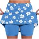 thumbnail image 1 of Puntoco Pantalones cortos casuales para mujer, pantalones cortos elásticos de yoga con estampado deportivo para mujer, pantalones de jogging ajustados de cintura alta y ligeros con bolsillos, 1 of 4