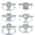 thumbnail image 4 of K-KED 1CT Real Moissanite Halo Engagement Rings for Women D Color GRA Certificate, 4 of 9