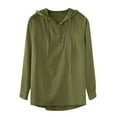 thumbnail image 5 of Mens Long Sleeve Pullover Hoodie Linen Henley Shirts Casual Hippie Lightweight Long Sleeve T Shirts Top,Loose V Neck Cotton Linen Hooded Shirts Tops, 5 of 9