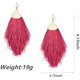 thumbnail image 4 of Pendientes bohemios de hilo sedoso con flecos y borlas, colgantes ligeros con forma de pluma para mujeres y niñas, rosa rosa Ormromra LRWJ272-14, 4 of 6