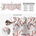 thumbnail image 6 of Merry Christmas Tie Up Valance Curtains for Windows, Kitchen Curtains Window Treatments, Candy Cane Cartoon Xmas Holiday Short Window Shades Valances for Bedroom Bathroom Cafe 42"x12", 6 of 8