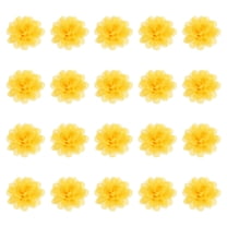Uxcell Chiffon Flowers, 20Pcs 2" Sewing Fabric Flower Appliques Embellishments for DIY Crafts Clothing Headbands Wedding Party Decoration, Yellow