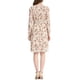 thumbnail image 3 of INSPIRAR CHIC Vestido Midi de Manga Larga con Estampado Floral en V Blanco Naranja, 3 of 5