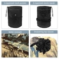 thumbnail image 3 of PhooArto Travel Cosmetic Bags Barrel Makeup Bag, Multifunctional Toiletry Bucket Bags Round Organizer Storage Pocket, Vinatge Steam Train Railway Pattern, 3 of 6