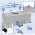 thumbnail image 4 of Kojem Universal 20 Gallon 80L Fuel Cell Tank for Truck Bed Polished Aluminum Racing Street Drift Strip with Level Sender Silver, 4 of 12