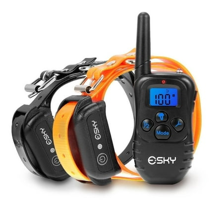 Esky Rechargeable Dog Training Collar Waterproof LED Backlight Shock Collar for 1 Dog with Safe (Best Esky On The Market)