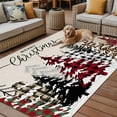 thumbnail image 2 of Fsddascl Rustic Christmas Tree Outdoor Rug for Patio/Deck/Porch, Non-Slip Large Area Rug 4 x 6 Ft, Winter Xmas Tree Snowflake Indoor Outdoor Rugs Washable Area Rugs, Reversible Camping Rug Carpet, 2 of 5