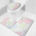 thumbnail image 2 of Hello Kitty Bath Mat Set 3 Pieces,Japanese SPA Garden Soft Non Slip Bath Rug Floor Mat U-Shaped Contour Rug and Toilet Lid Cover for Bathroom, 2 of 6