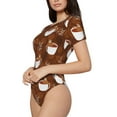 thumbnail image 2 of Daiia Sloths Need More Coffee Women'S Crew Neck Short Sleeve Slim Fit T Shirts Tops Basic Bodysuit Leotard Clothing-Xx-Large, 2 of 9