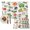 Green, variant on Vegetables Placemats Set of 2, Watercolor Farmhouse Fruits Washable Wipeable Table Mats for Dining Tables, Indoor Outdoor Kitchen Place Mats for Holiday Party Table Decor