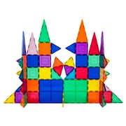 PicassoTiles 61PCS Magnetic Tiles – STEM Educational Construction Building Blocks, Creative Play & Brain Development Toy for Kids Kindergarten Toddler