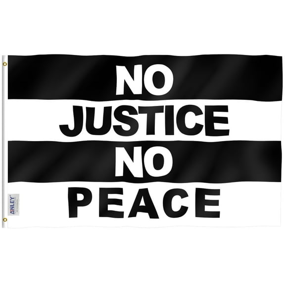 Anley 3x5 Foot No Justice No Peace Flag - Civil Rights Flags Polyester