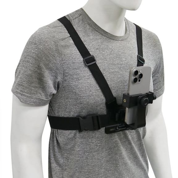 Chest Strap for Action Camera & Phone - Accessory for First Person Perspective Shooting, Live Streaming and Outdoor Cycling