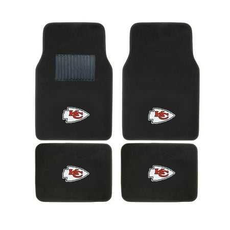- Kansas City Chiefs 2 Front And 2 Rear Carpet Auto Floor Liner Mats