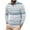 Sky Blue, variant on Men's Vintage Striped Golf T-Shirts Quarter Zip Long Sleeve Business Casual Pullovers Outdoor Workout Tee Tops