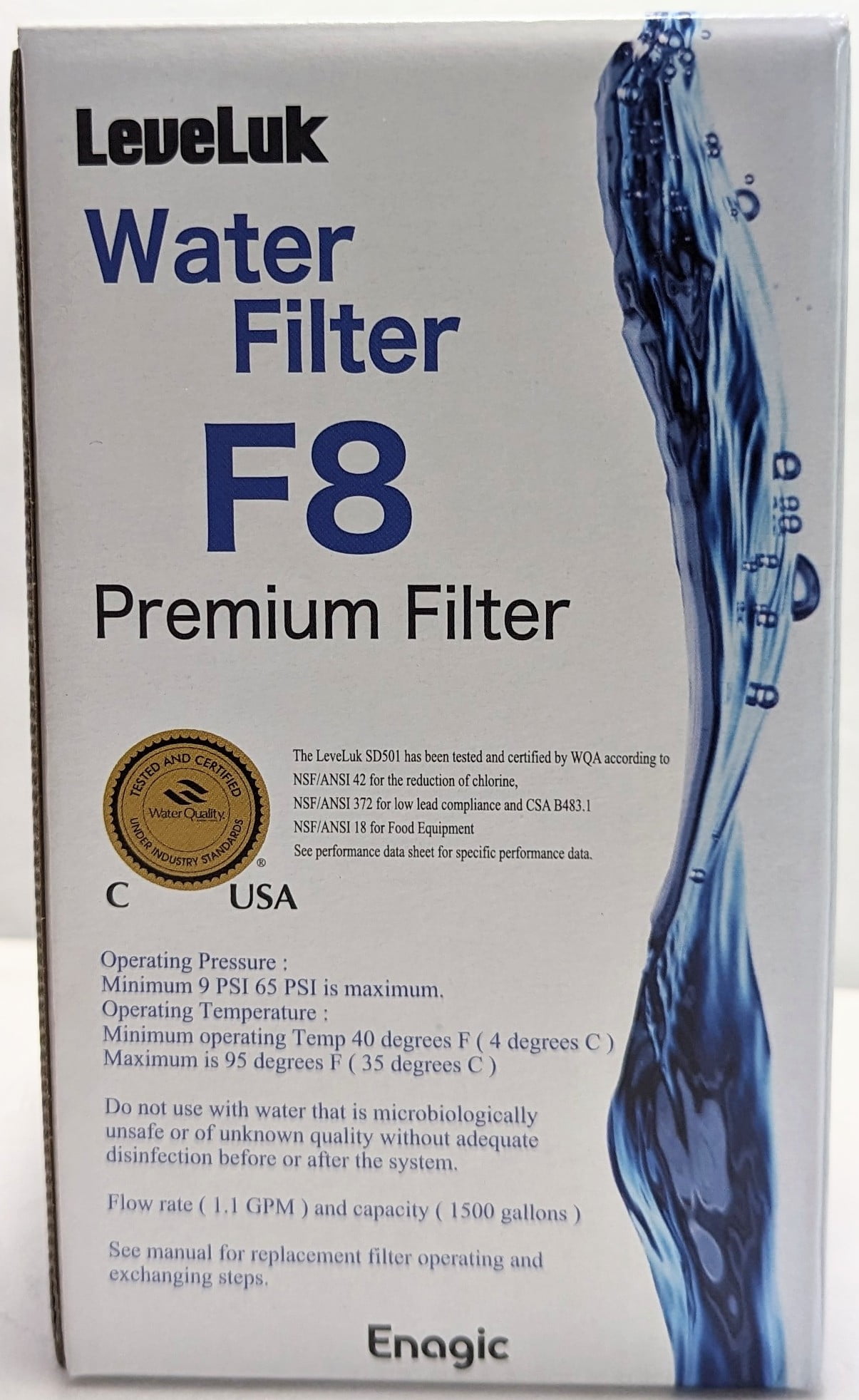 値下げ不可 Leveluk F8 エナジック F8 浄水器 フィルター Enagic Premium Grade F8 Replacement Water Filter for Leveluk K8