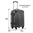 Jetstream 20inch Hardside Rolling Spinner Carryon Luggage, Charcoal