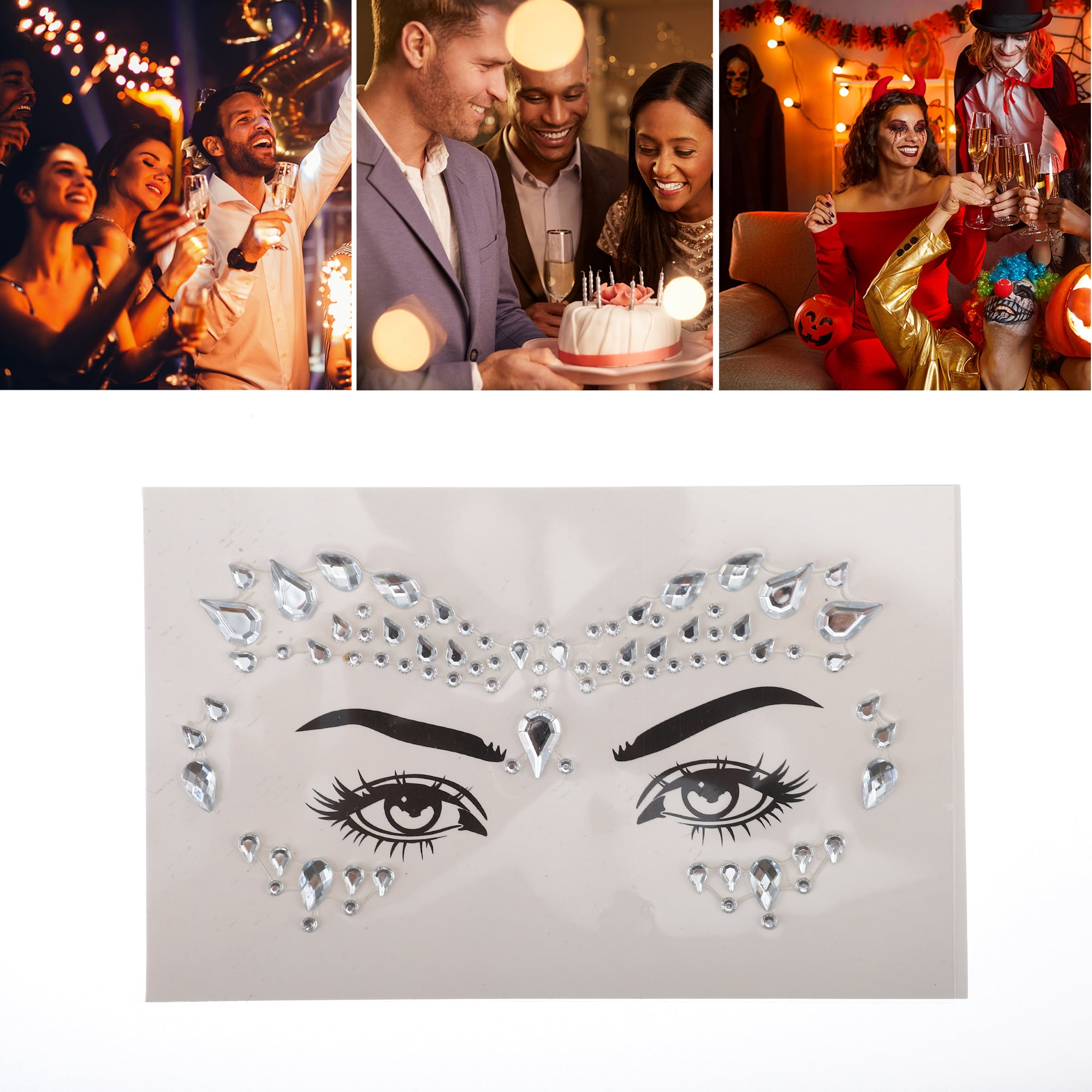NOMADIC NOOK Eye-catching Face Stickers 4 Pcs White Beige