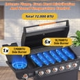 thumbnail image 3 of 6 Burner BBQ Propane Gas Grill with Side Burner 72000 BTU Output Stainless Steel Barbecue Grill with Cast Iron Grates and Side Tables for Outdoor Cooking Kitchen and Patio Backyard, 3 of 7