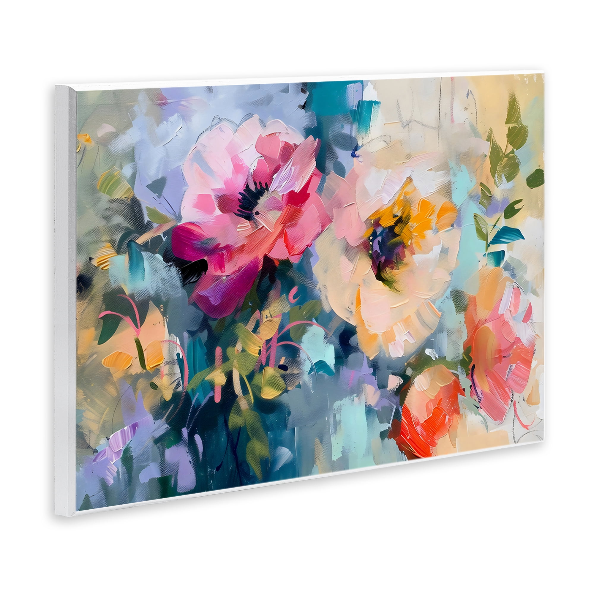 Stupell Industries Vibrant Florals Brushed Abstract Wall Plaque Art, design by Creative Studio