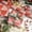 Red Gingerbread House, variant on Gift Wrapping Paper Roll 58" x 23", Pink Christmas Village Festive Town Decorative Printed Gift Wrap, Easy Cut & Fold, Durable Paper for Birthday, Holiday, Party and DIY Crafts,1 Roll