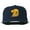 Navy, variant on Gold Lion Embroidered Wool Snapback Cap - Natural OSFM