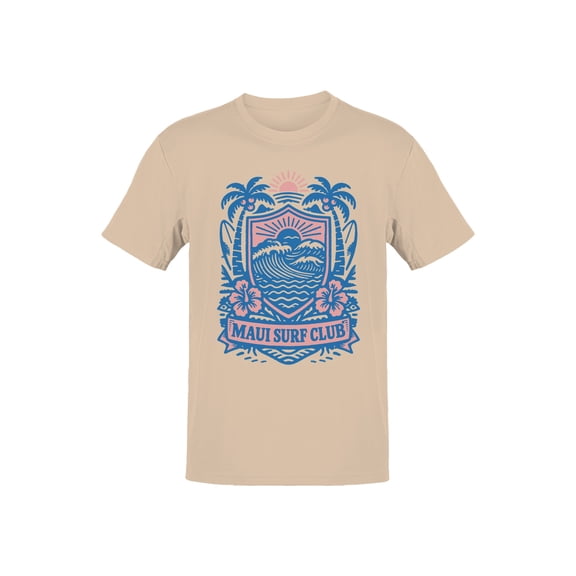 Maui Surf Club Tropical Crest Men's T-shirt Off-White