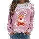 thumbnail image 2 of Puntoco Mujeres Otoño e Invierno Casual Navidad Elk Impreso Cuello Redondo Manga Larga Jersey Blusa Sudadera tops Puntoco Puntoco-429, 2 of 6