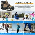 thumbnail image 3 of Ice Cleats Snow Traction Cleats Crampons for Walking on Snow and Ice 24 Studs Overshoe Rubber Anti Crampons -on Stretch Footwear, 3 of 7