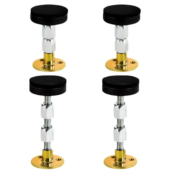 FONDOTIN 4Pcs Bed Wall Stopper Stainless Steel Shock Absorption Noise Reduction Furniture Accessories