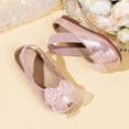 thumbnail image 4 of Viluyesy Girls Princess Shoes Closed Toe Sparkle Bow Soft Sole Dress Party Shoes for Kids Pink Size 12 Little Kids, 4 of 9