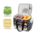 thumbnail image 2 of FORMRS Insulated Cooler Bag 24 Cans Capacity Soft Leakproof Lunch Box with Side Pockets, Red Snowmen, 2 of 7