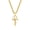Golden, variant on Ankh Cross Necklace for Men 14K Gold Plated - Snake Coiled Egyptian Symbol Cross Pendant with 5A Cubic Zirconia, 24" Rope Chain Men’s Jewelry