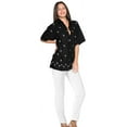thumbnail image 3 of HAPPY BAY Women's Classic V-Neck Blouse Tops Simple Shirt XXL plus-size Black_X508, 3 of 4