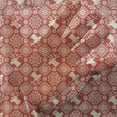thumbnail image 3 of Nordic Tulle Curtains with Rod Pocket, Traditional Northern Culture Pattern with Reindeer Snowflake and Floral Arrangement, Sheer Drape for Wedding Party 2 Panels, 7 Sizes, Red Beige, by Ambesonne, 3 of 3